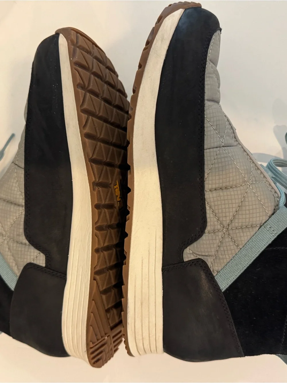 Teva Ember Commute Women's Black, Gray and Light Blue Quilted Mid-Top Boot